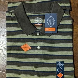 Men's NWT green polo shirt St. John's Bay Large